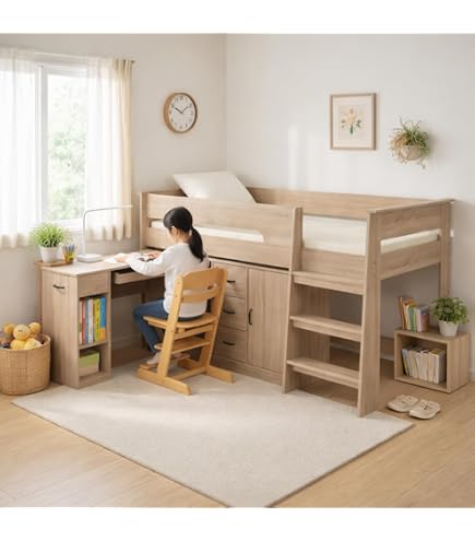 システムベッド 3点セット 分離可能 シングル デスクベッド 子供部屋 すのこ Amazon.co.jp: SOFTSEA システムベッド 3点セット シングル 分離可能